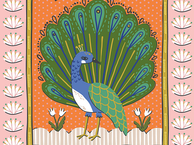 Hallmark Peacock Card Illustration