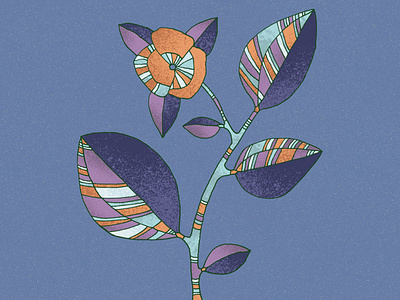 Flower art print art print doodle style flower illustration grit texture nature illustration texture brush