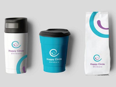 Happy Circle Childcare brand brand and identity branding design graphic design logo