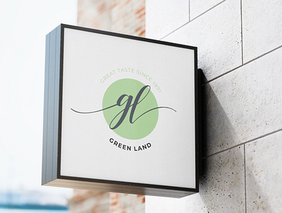 Green Land Tea brand branding design graphic design logo logo design