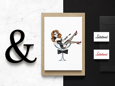 Lalaland brand and identity branding design glam illustration logo