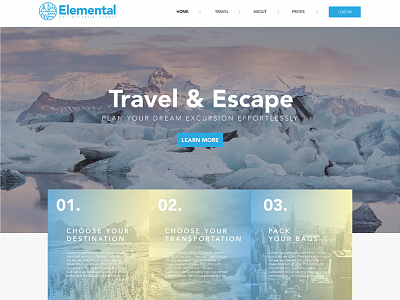 Elemental Travel design graphic design web webdesign