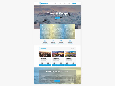 Elemental travel design graphic design web webdesign