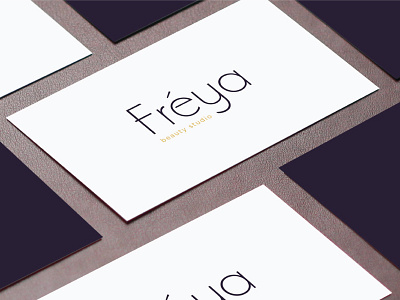 Freya Beauty Studio brand brand identity business card design design graphic design