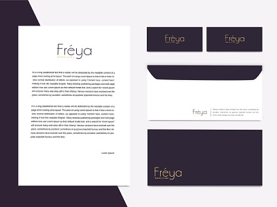 Freya Beauty Studio brand branding business card design design graphic design logo