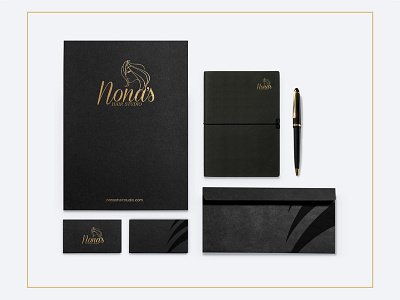 Nona's Hair Studio branding design logo