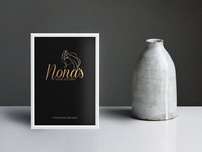 Nona's Hair Salon brand branding design graphic design logo