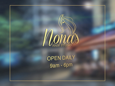 Nona's Hair Studio brand branding design graphic design logo