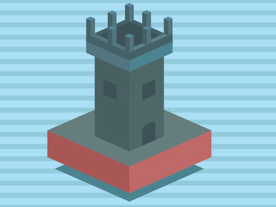 Isometric Castle isometric illustration design minimalism illustration isometric design isometric