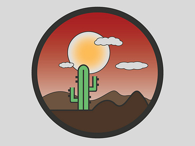 Desert - Colored - Sticker Mule Rebound branding design flat design illustration logo minimalism rebound rebounds sticker mule