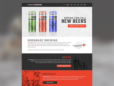 Moonbase Brewing Mockup beer brewing mockup web design