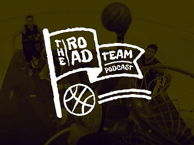 The Road Team basketball flag grungey logo podcast road team