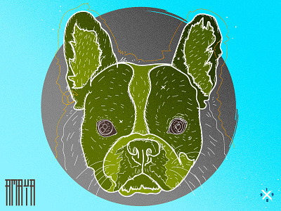 Green/Gray Dog design illustration logo vector