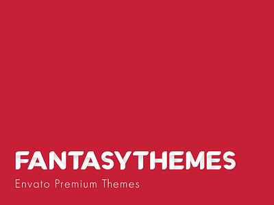FantasyThemes Branding branding envato fantasythemes lettering log red shadow themes white wordpress