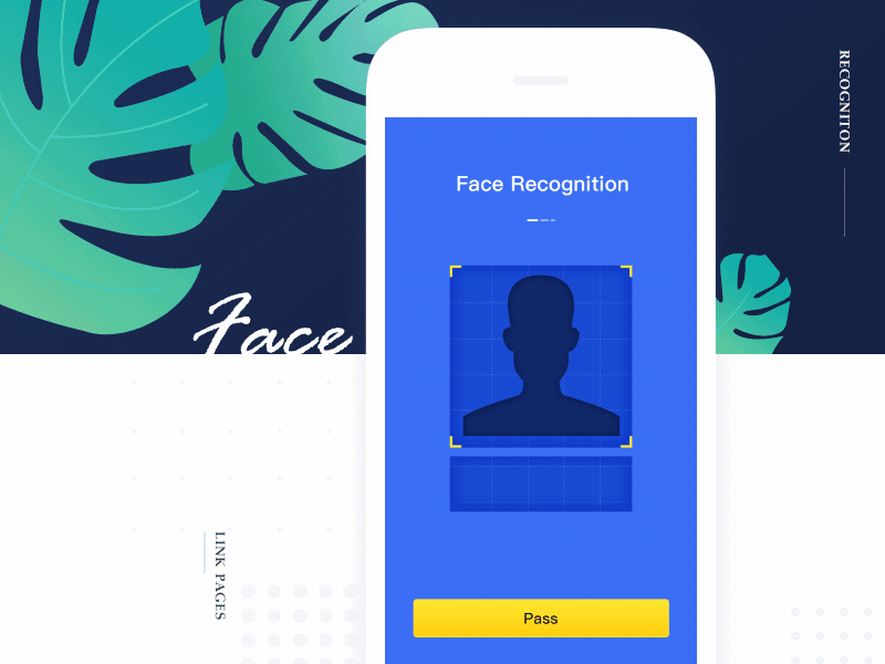 Face Recognition app design ui ux 动画 图标