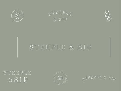 Steeple & Sip Logo Design branding calming design flat design graphic design icon iconography illustrator logo logo design logo mark logo mark design logotype minimal minimalism minimalist minimalist logo typography
