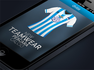 Official APP Pescara Calcio app blur calcio football ios app pescara calcio serie a soccer teamwear ui