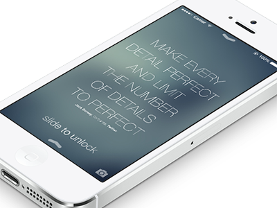 Make every detail perfect... app blur clean detail ios7 light motivational perfect sciampix startup ui