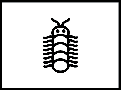 Millipede bug design illustration insect millipede pictogram