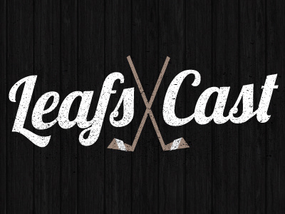 Leafs Cast Logo grunge hockey leaves logo maple podcast script toronto typography