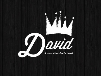 David church crown dark david king series typography