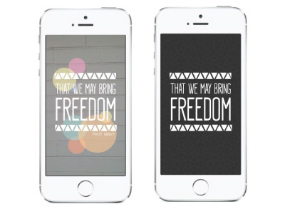 iPhone Wallpaper (That We May Bring Freedom) dark freedom illustrator iphone logo wall wallpaper