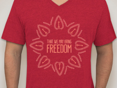 Henna (That We May Bring Freedom) freedom henna human illustrator india keys red t shirt trafficking