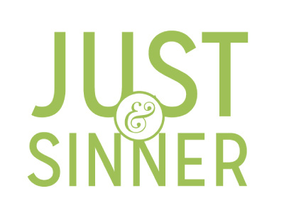 Just and Sinner green logo type