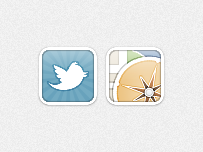 Twitter & Compass compass ios iphone minimal minimo twitter
