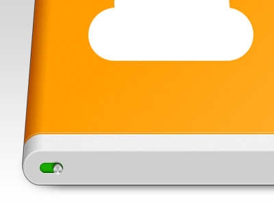 Radieux Drives cloud drive orange switch