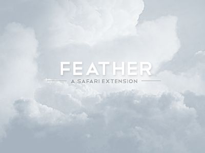 Feather clouds feather minimal safari extension twitter