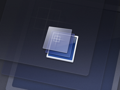 Layers blue crosshair layer