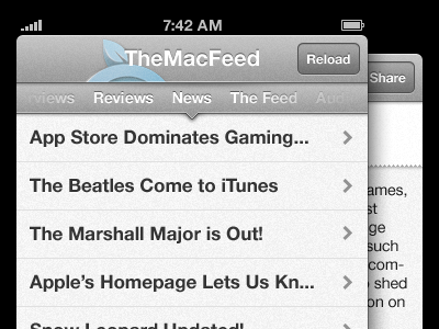 TheMacFeed scroller themacfeed ui