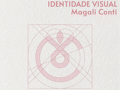 Logo construction - Magali Conti brand branding grid logo