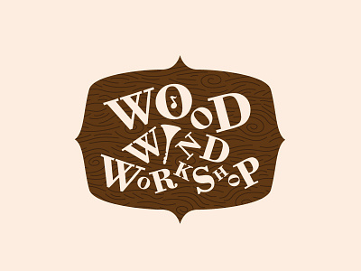 𝕨𝕠𝕠𝕕𝕨𝕚𝕟𝕕 𝕨𝕠𝕣𝕜𝕤𝕙𝕠𝕡 branding children design illustration kids logo music shield type typography wood woodwind
