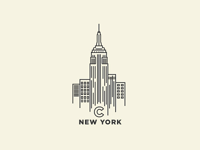 𝕔 𝕟𝕖𝕨 𝕪𝕠𝕣𝕜 branding building city clothing empirestatebuilding gotham illustration logo new york nyc skyline skyscraper
