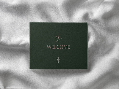 𝕠𝕒𝕤𝕚𝕤 𝕨𝕖𝕝𝕔𝕠𝕞𝕖 𝕔𝕒𝕣𝕕 bed bedroom brand design brand identity branding branding agency branding concept card embossed green illustration logo logo design minimal mockup new york nyc paper typography welcome
