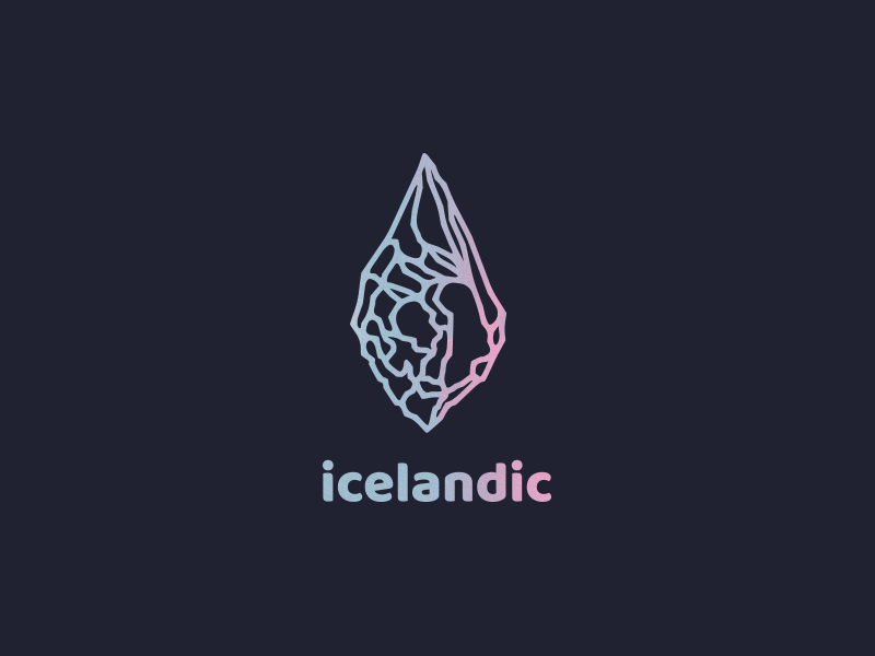 𝕚𝕔𝕖𝕝𝕒𝕟𝕕𝕚𝕔 🏔 animation blue brand brand identity branding design fabric gif gif animation gradient iceland illustraiton logo rock scandinavian travel travel agency travel app typography vector