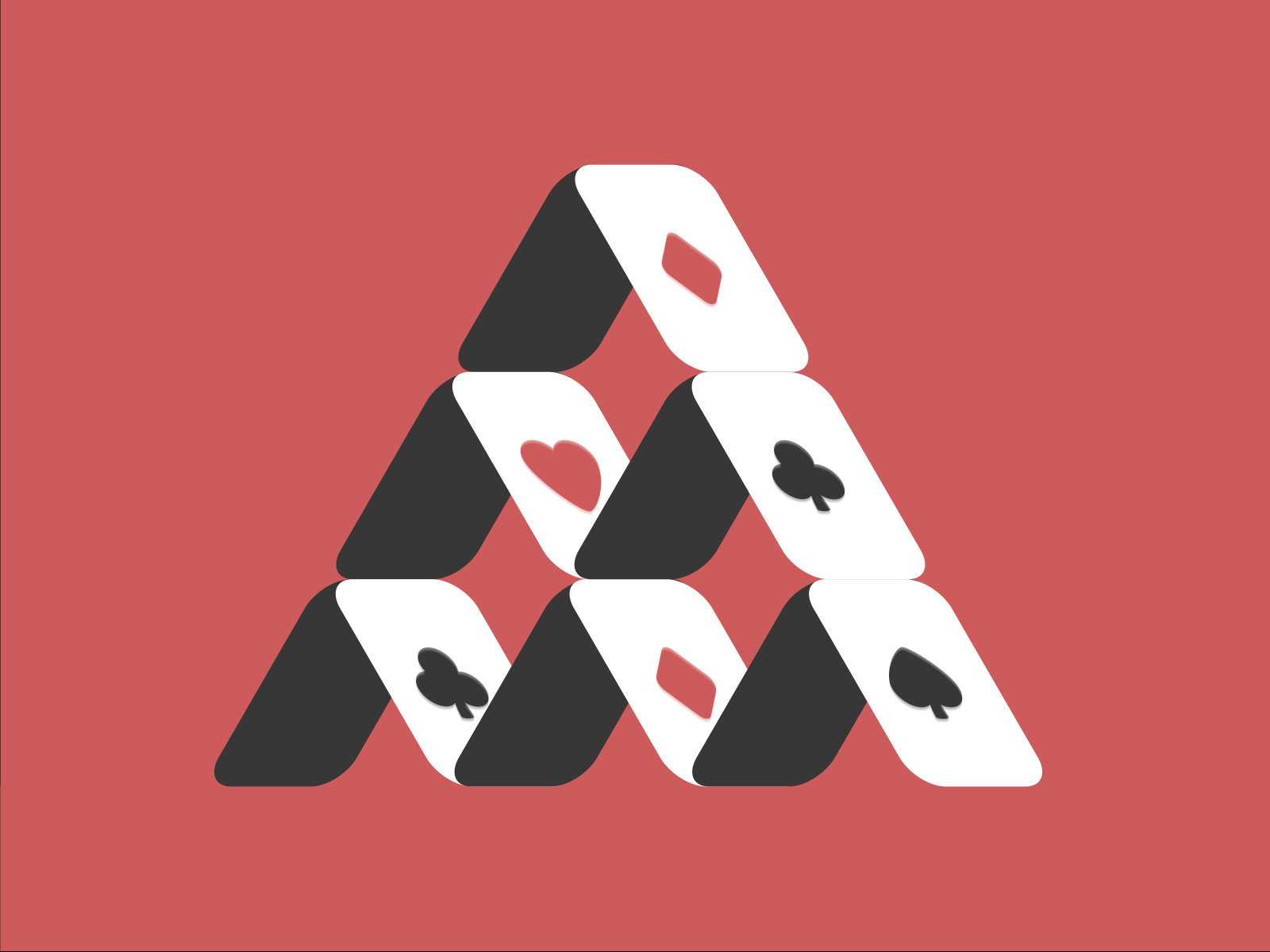 𝕙𝕠𝕦𝕤𝕖 𝕠𝕗 𝕔𝕒𝕣𝕕𝕤 ♠️♥️♦️♣️ ace ace of spades aftereffects animation card animation card game cards deconstructed dribbble dribbble best shot full house gif hearts house of cards illustration playing card spades weekly challenge weekly warm-up weeklywarmup