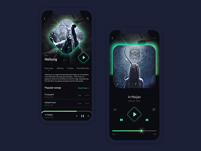 Daily UI #009 - Music player app app design dailyui dailyui 009 dailyuichallenge dark dark ui design music music app musicplayer mystical player ui uidesign