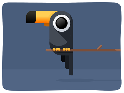 Vector Toucan animal bird character flat illustration toccotoucan toucan vector