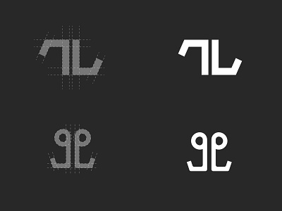 L + L Monogram Logo alphabet branding concept design flat grid design grid logo icon letter logo mark modern logo design monogram symbol