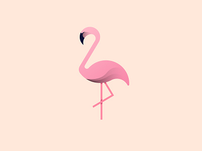 Flamingo Logo Concept branding concept design flat gradient color graphic design icon illustration logo logo 3d mark modern logo design monogram vector