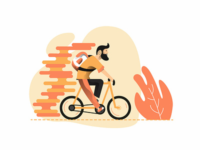 Cycling Illustration app custom illustration design illustration illustrator illustrator art trend 2019 ui ux vector web