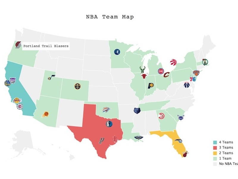 NBA Team Map by Tica Lin on Dribbble