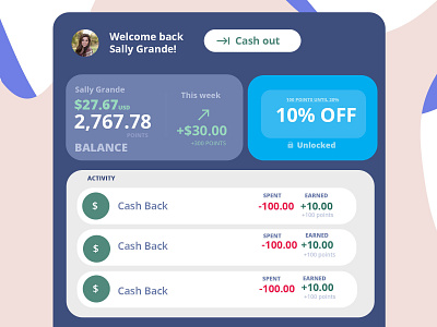 Rewards Dashboard UI