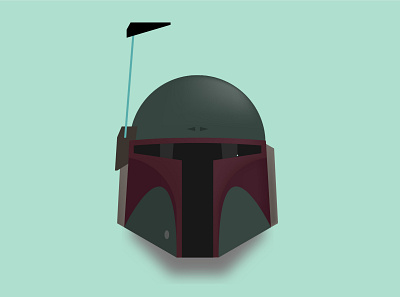 Boba Fett Helmet - Clean adobe adobeillustrator boba fett bobafett design digital art digital illustrator fan art fanart graphic design graphicdesign illustration illustrator space star wars starwars vector