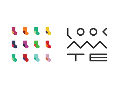 Look Mate Socks line logo logotype look mate socks