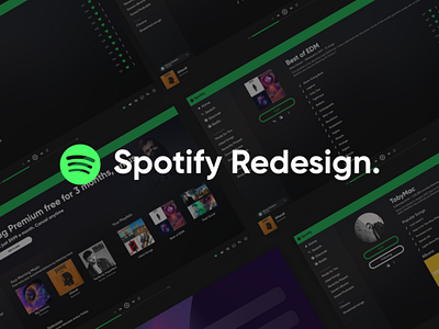 Spotify Redesign affinity affinity designer affinitydesigner concept design ekmand spotify spotify redesign ui