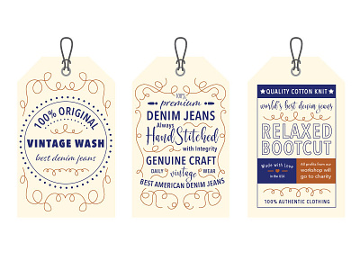 Clothing Hang Tags artist graphic design hang tags jeans